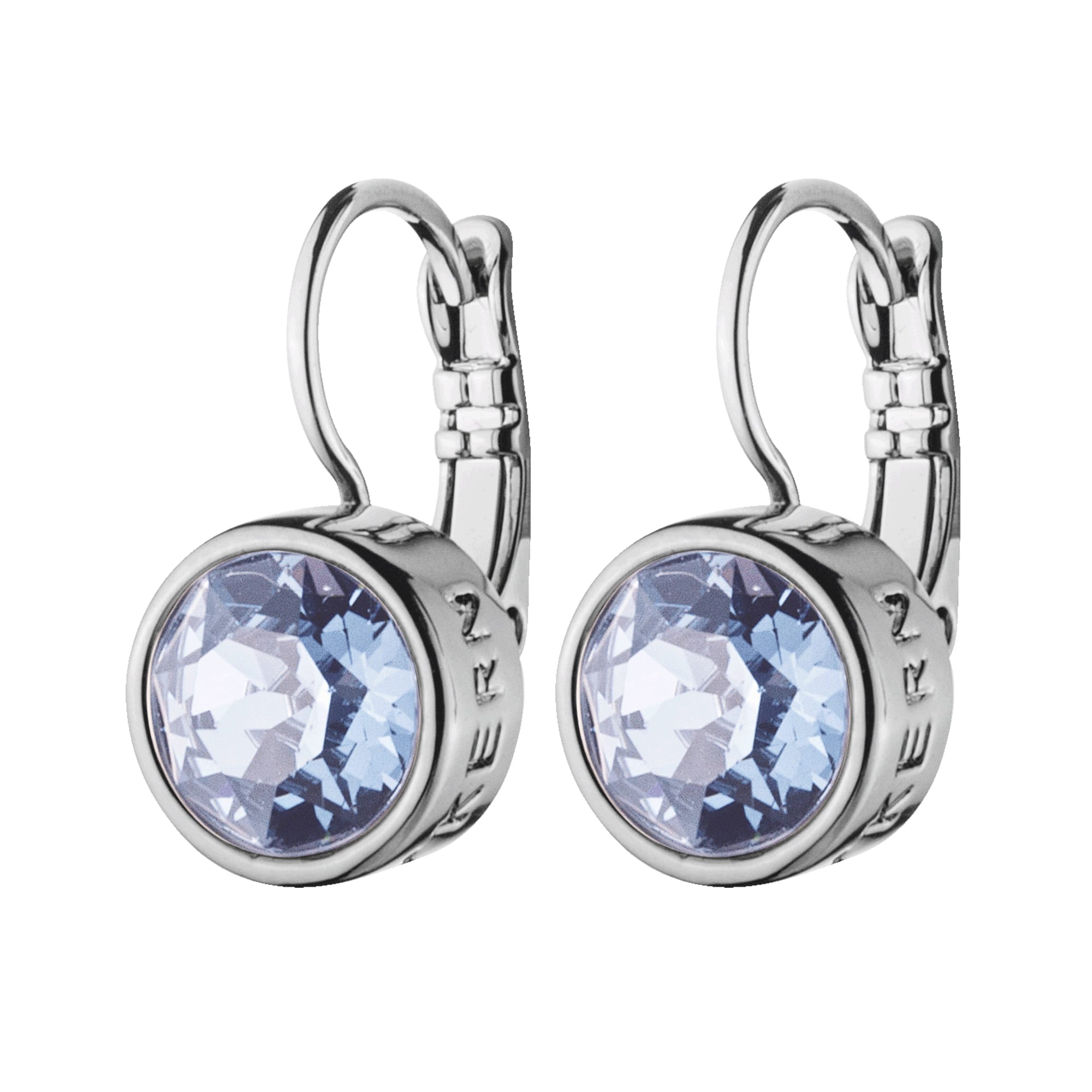 London Blue Topaz Rustic Moon Earrings | Fine Silver outlet | Hook Earrings | Argentium Silver