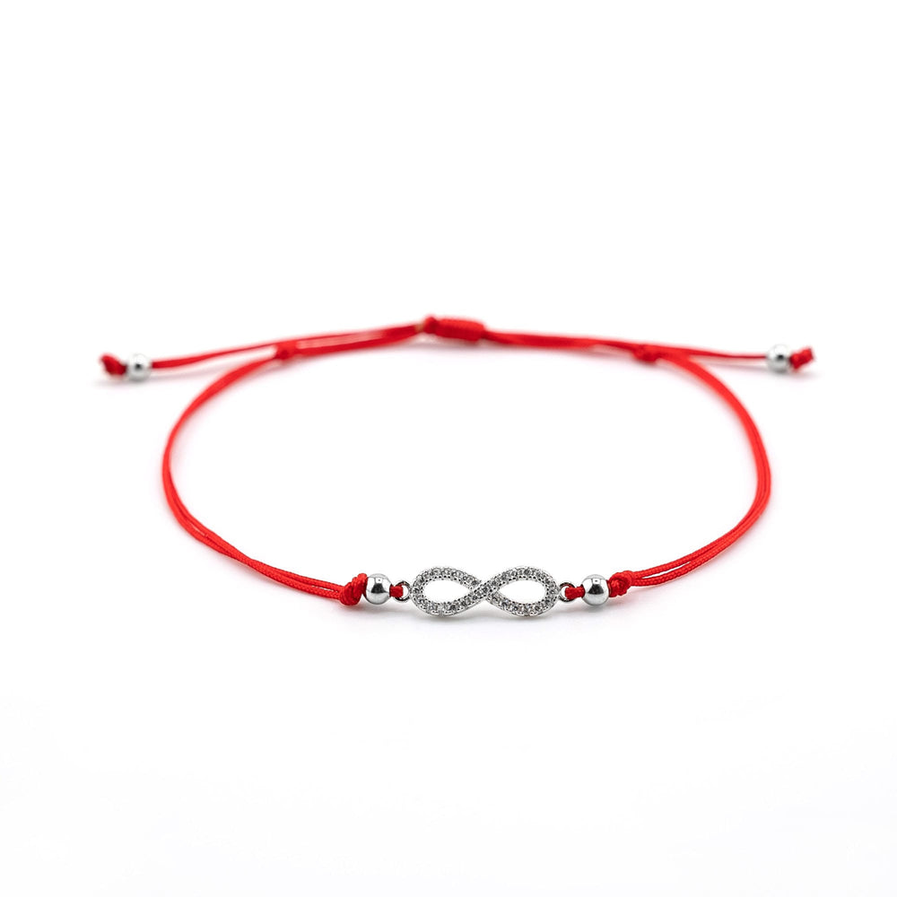 Infinity Bracelet Silver Charm, Infinity Red String Bracelet