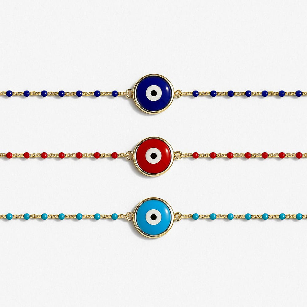 Navy Blue Evil Eye Beaded Necklace, Protection Necklace Adjustable Size