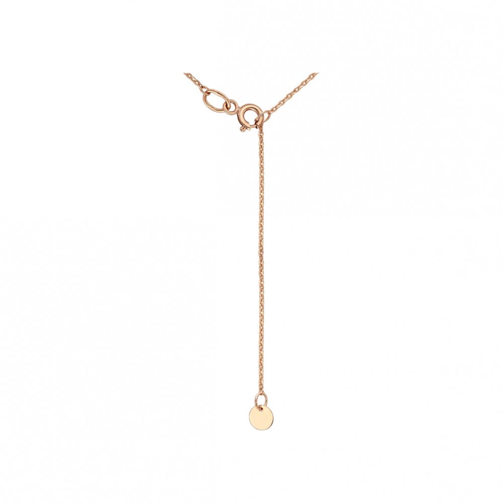 14K Rose Gold Necklace With Elegant Pearl Round Charm