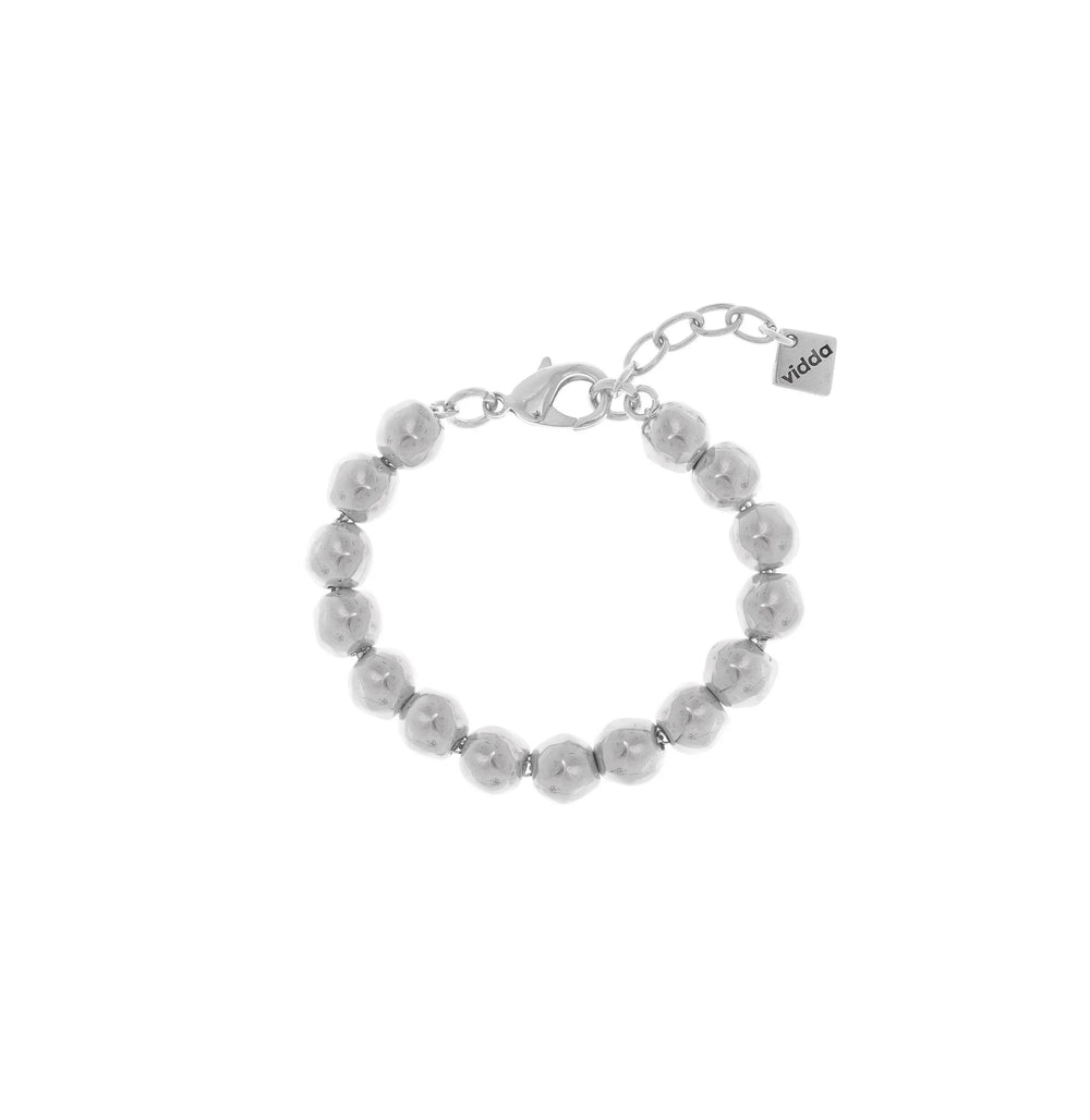 Silver Ball Bracelet, Sterling silver plated regular ball beads chain bracelet