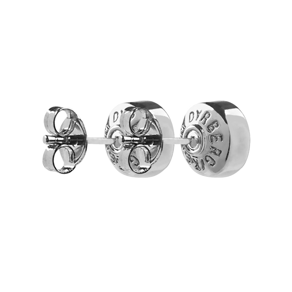 Light Rose Crystal Sterling Silver Plated Stud Earrings